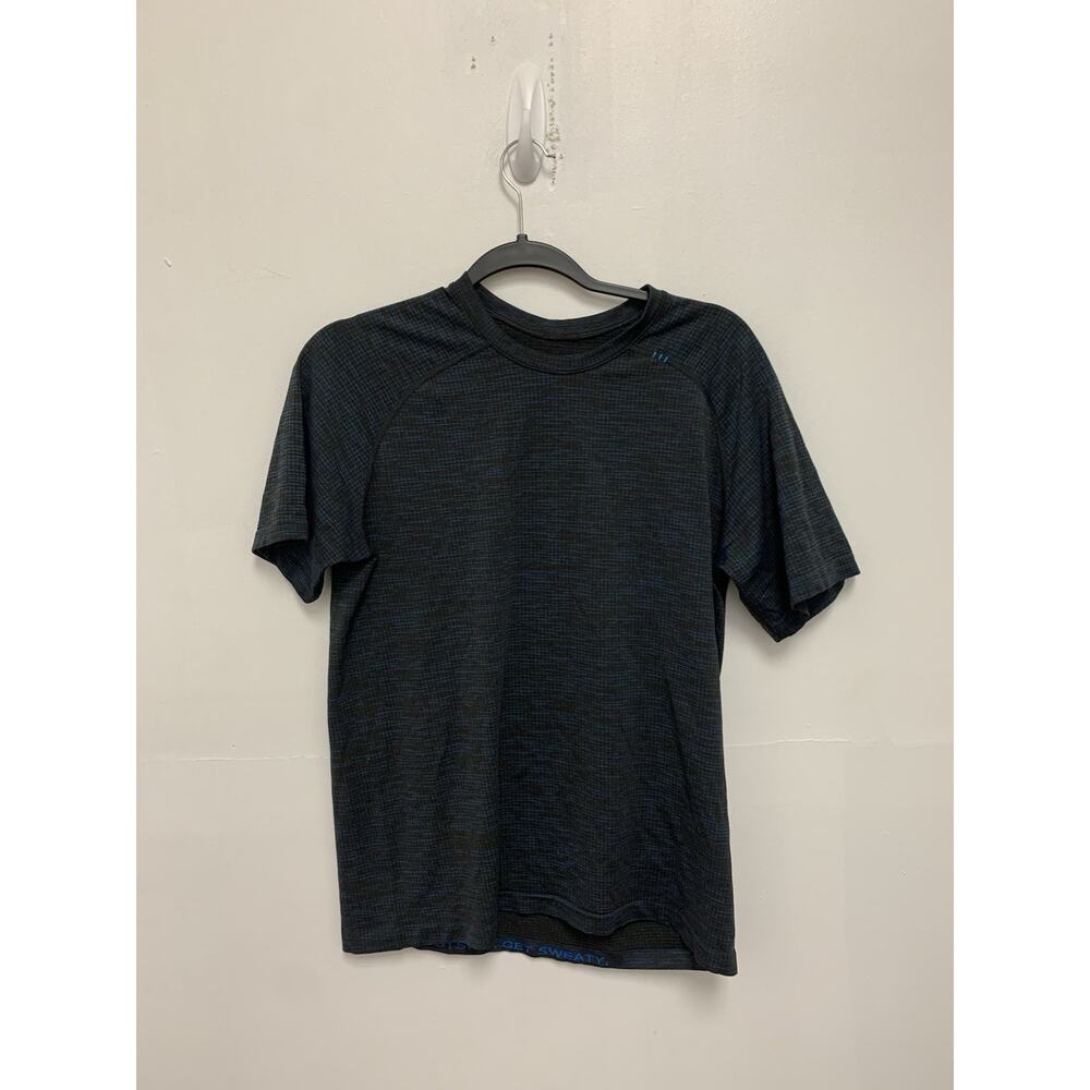 Lululemon Time To Get Dirty Get Outside Get Sweaty Men’s Shirt Black Blue M